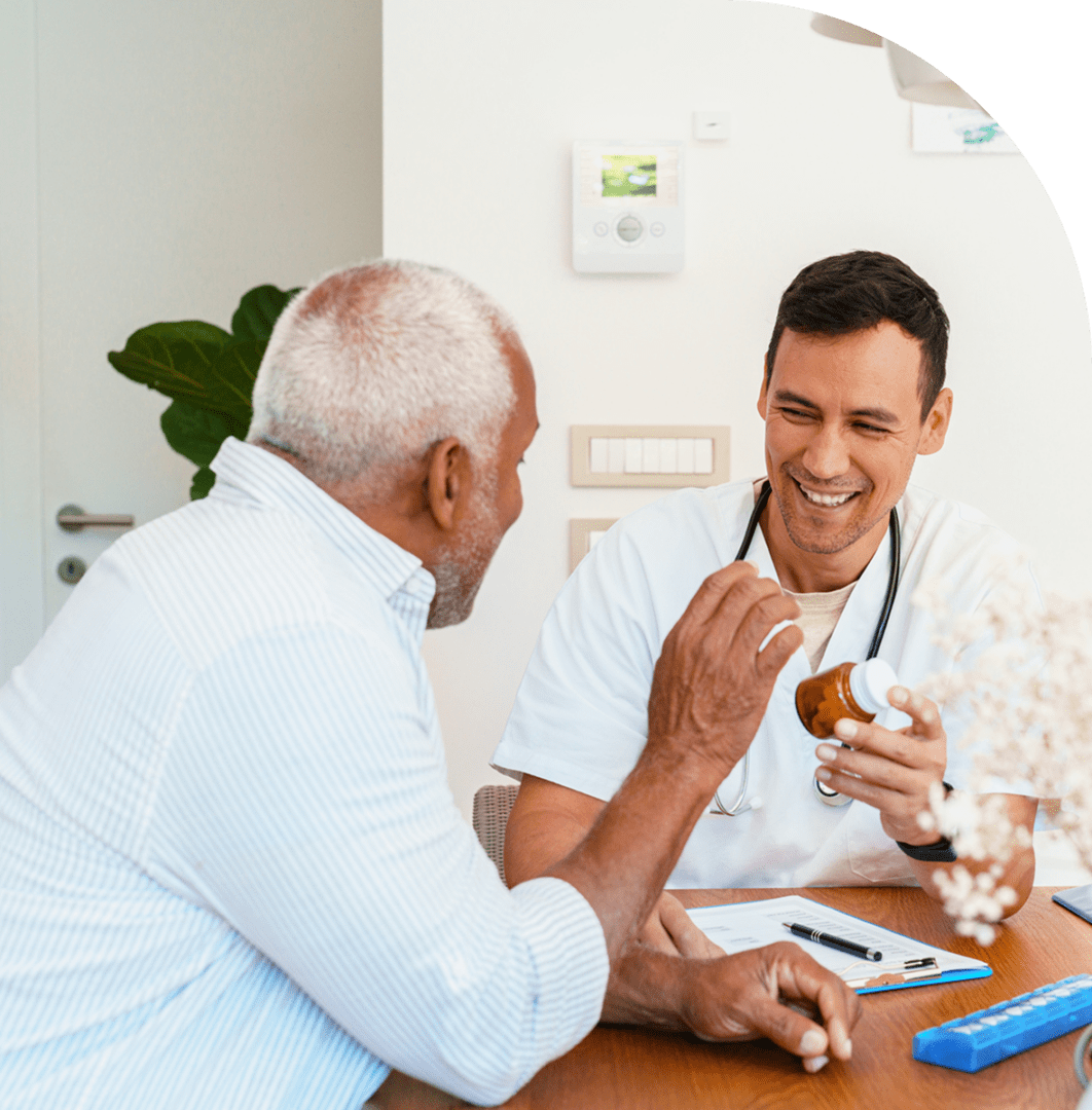 Patient and doctor having a discussion